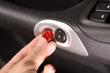 Red Carbon Door Switch Button Patch Sticker Accessories For Corvette C6 2005-13