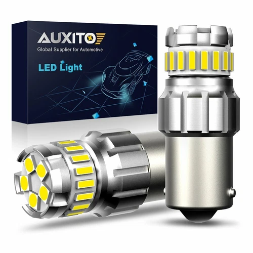 2x AUXITO 1156 LED Reverse Light Canbus Backup Bulb 6500K White Parking DRL Lamp