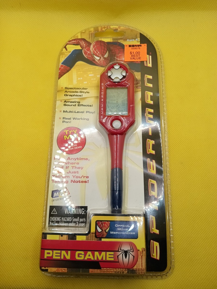 2004 Marvel Spiderman 2 Pen Game Movie Electronic Hand Held Spider