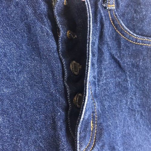 Minigonna denim John Galt Crosby taglia media jeans blu scuro lavaggio bottoni mosca - Foto 4 di 5