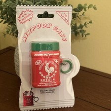 Sriracha Hot Chili Sauce Red Silicone Airpod Holder Case Fits Gen 1 And Gen 2