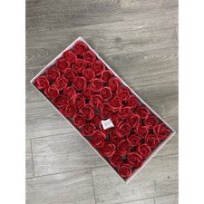 50 pcs 3 Layers Artificial Rose Soap Flowers Head - Red