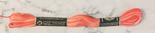 10 - Skeins Of DMC Embroidery Floss Color #106 Variegated Coral - Picture 2 of 4