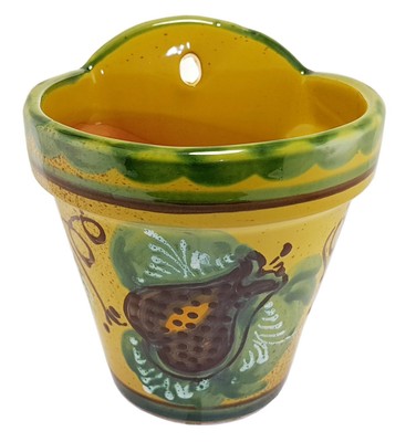 Spanish Terracotta Wall Planter 21 cm X 18 cm Spanish Handmade Ceramic Pottery