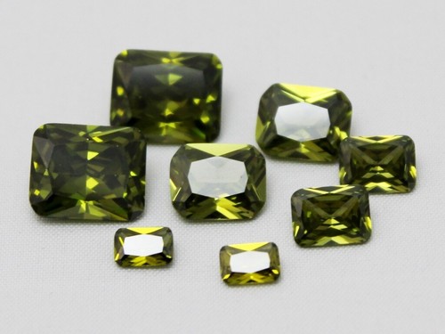 Peridot Green CZ AAA Loose Cubic Zirconia Gemstone Round Oval Square Marquise - Picture 42 of 43