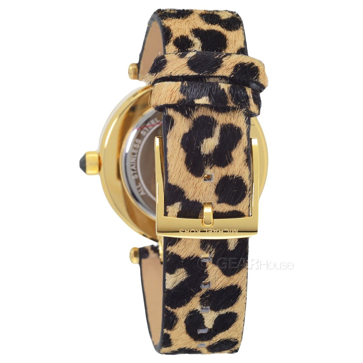 Michael Kors Parker Womens Calf Hair Leopard Watch, MK Logo Michael Kors Parker Womens Calf Hair Leopard Watch, MK Logo