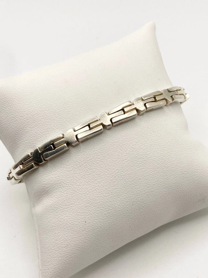 Super heavy TB-79 Mexico 925 sterling silver chain bracelet 7.5" - Image 3 of 4