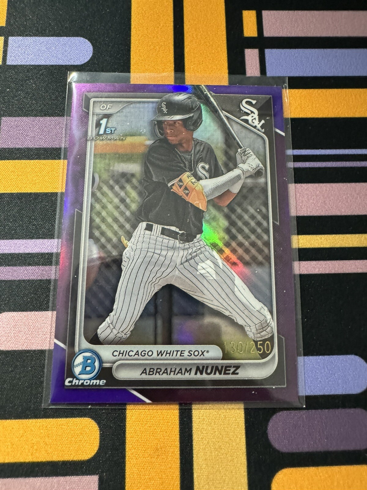 2024 Bowman Chrome PURPLE /250 Abraham Nunez Chicago White Sox #BCP-56