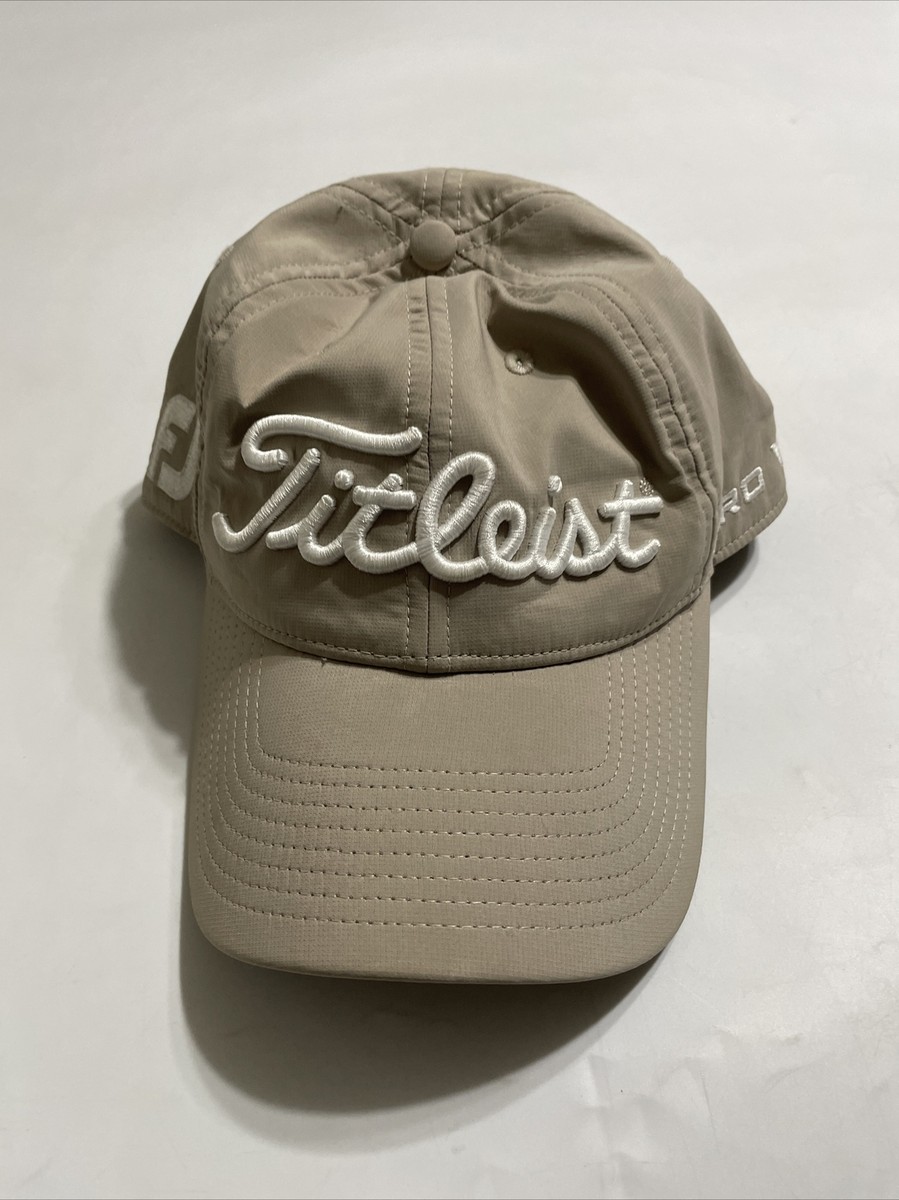 Titleist FootJoy FJ Curved Bill Tan Embroidered Golf Hat Cap One