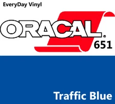 12"x5' - Traffic Blue - Oracal 651-shiny Adhesive Vinyl-Craft Hobby-Sign Cutters