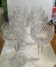 VINTAGE WATERFORD ALANA CRYSTAL WINE HOCK GLASSES IRELAND, 7 3/8” Set Of 2