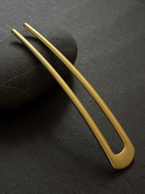 Minimalistische Haarnadel Metall | U-Form Goldfarben Haarforke Haaraccessoire