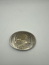 Belt Buckle North American Hunting Club 24k Gold Rhodium Plate Over Solid Brass