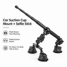 Car Suction Cup Mount Bracket Selfie Stick For Insta360 X5 X4 X3 X2 DJI Camera