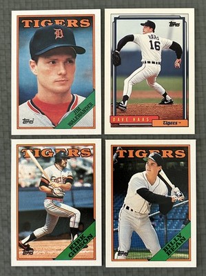 Jim Walewander 88, Dave Haas RC 92, Kirk Gibson 88, Billy Bene RC 88, 4 Tigers