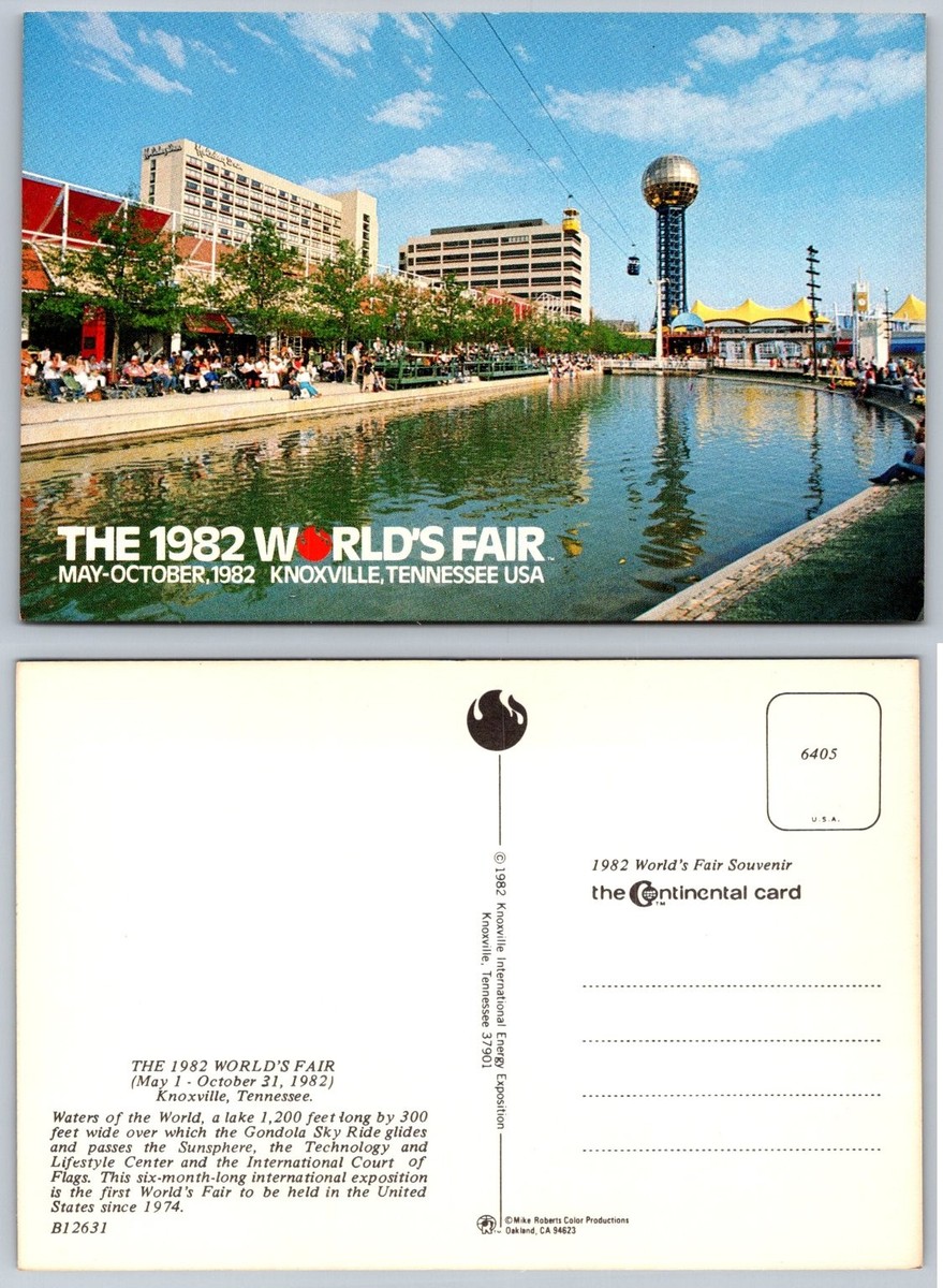 1982 World's Fair Knoxville TN Postcard Sunsphere Gondola Sky Ride