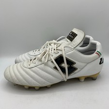 Lotto Stadio OG II FG Soccer Cleats Men's Size 11 White Gold K-Leather Italy