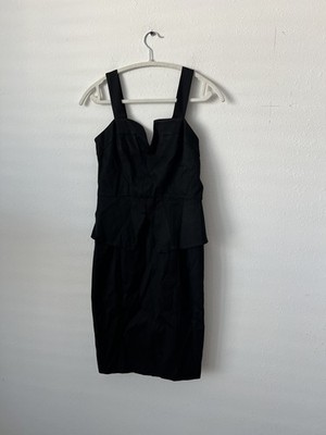 white house black market peplum dress White House Black Market Strapless Black Dress Size 4 SKU 000414   Designers On A Dime