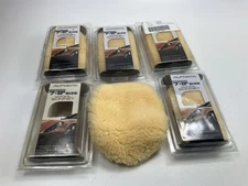 (5) Auto Spa 40404AS Wool Buffing And Polishing Bonnet Buffing Pads - 7"-8" Size