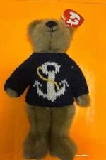 1993 Ty  Attic Treasures Beanie Baby Salty The Sailor Bear w Tag FREE SHIPPING