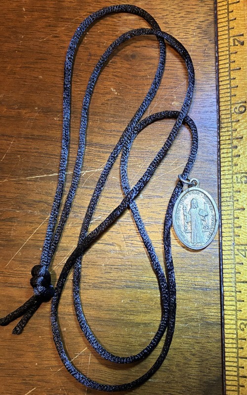 St.Benedict Medal w Black Cord