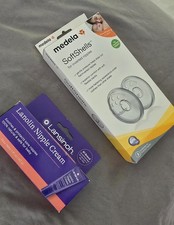 Medela brest SoftShells Soothers for Sore Nipples Lansinoh Lanolin Cream NEW