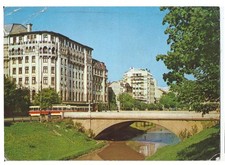 Bucharest Romania, Vintage PC, Bridge and Tram, 1968