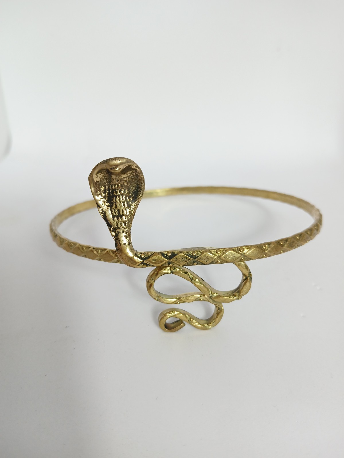 Bracelet de bras serpent laiton ajustable qui ne glisse pas, bijou indien