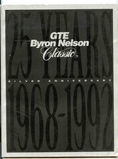 1992 GTE Byron Nelson Classic Program Dallas Texas Golf Billy Ray Brown 