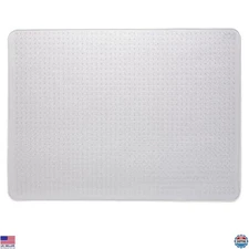 Staples Clear Office Chair Mat - 48" x 36" Low-Pile Carpet Protector for Gliding
