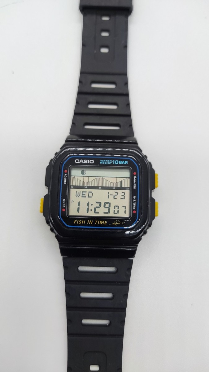 CASIO FT-100W FISH IN TIME 希少 VINTAGE CASIO FT-100W FISH IN TIME DIGITAL WATCH JAPAN 1989