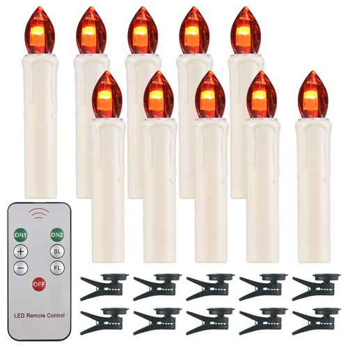 10 Pack Flameless Candles With Remote And Clip Brightness Adjustable Flicker HOT - Picture 10 of 11