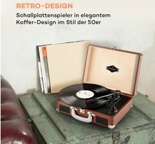 Retro Plattenspieler AUNA PeggySue mit Lautsprecher Vinyl / Neu / OVP