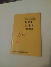 Kodak vintage Flash Bantam Camera instruction manual/booklet 1940s Anastar lens