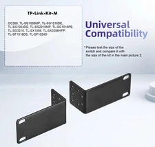 Rack Ear Kit for TP-Link 19-inch Rackmount Switches 1U Rack Width Extender 13 In