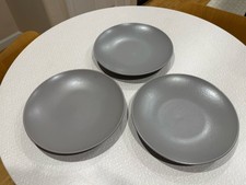 Pottery Barn Mason Gray Stoneware Dinner Plates 11in Set of 3