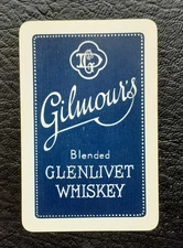 1 x Vintage Swap Playing Card - Gilmour's Whisky