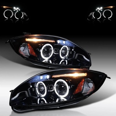 For 06-12 Mitsubishi Eclipse, Black Projector LED Headlights