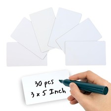 Availey 30 Pieces 5 x 3 - White Magnetic Dry Erase Labels - Reusable Strips...