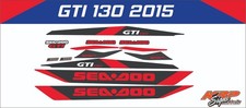 SEADOO GTI 130 2015  Graphics / Decal / Sticker Kit CUSTOM RED & BLACK