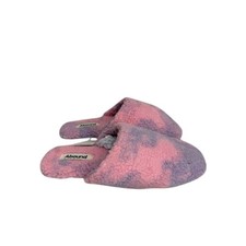 Abound Women  s Fleece Slippers Slides sz L NEW  box 486