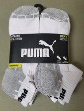 New Mens Puma 6 Pair Quarter Crew Athletic Socks.