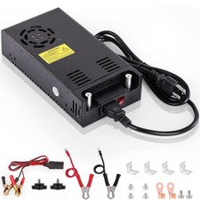 12V Power Supply 360W 30A, AC to DC Converter 110v Medium, Black 0-30A