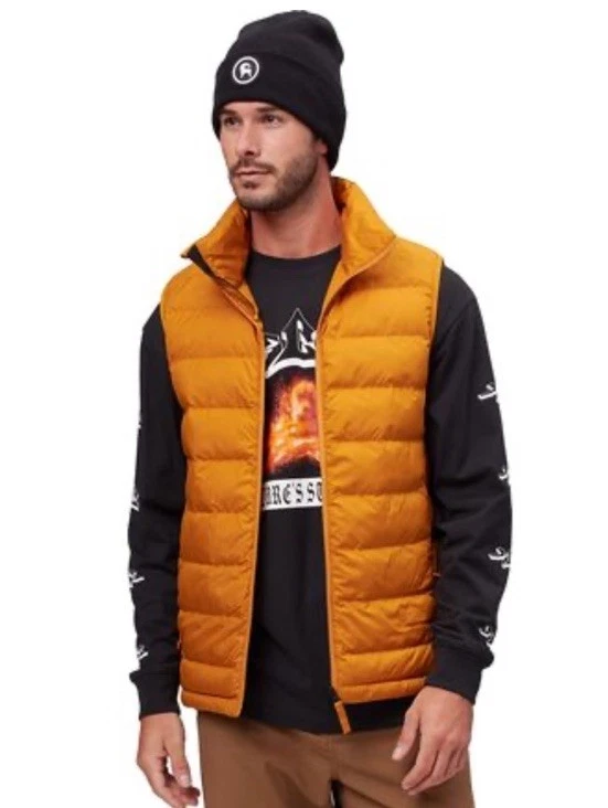 STOIC Backcountry Men’s Synthetic Insulated Vest Gold Mustard Yellow Medium