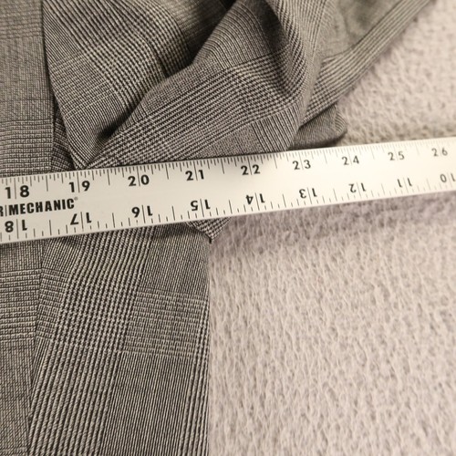 VTG Prince of Wales Jacket M MT Gray Check 100% Wool Hopsack Double Breasted 40L - Picture 14 of 18
