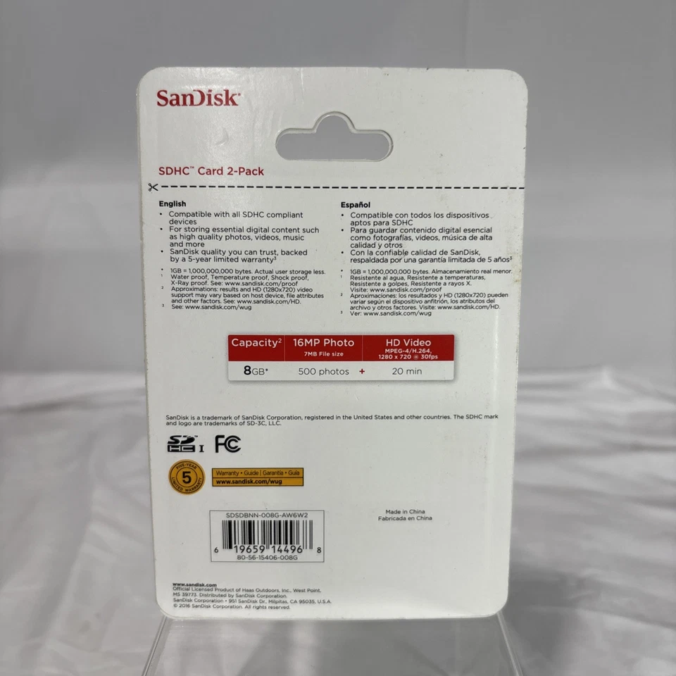 Sandisk SDHC Card 2-Pack Break-Up Country Mossy Oak 8GB - Image 2 of 2