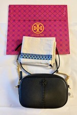 Tory Burch McGraw Leather Camera Crossbody Bag Black Retail: $395