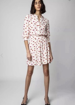 Zadig & Voltaire Defile Refla Crepe Lips Dress Small 