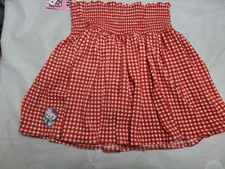 Girls' Hello Kitty Smocked Gingham Waist Skirt Red Size XL