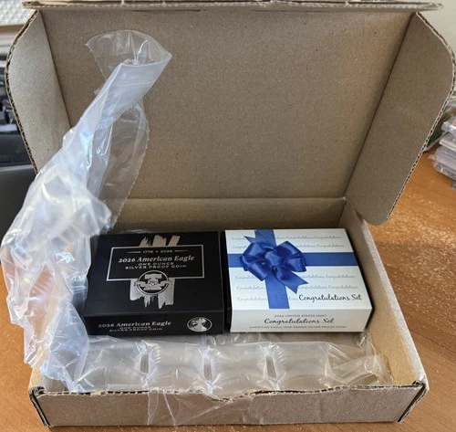 2026 Congratulations Set And American Eagle 1oz Silver Proof Coin - You Get Both